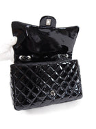 Chanel Patent Leather Jumbo Quilted Single Flap Bag