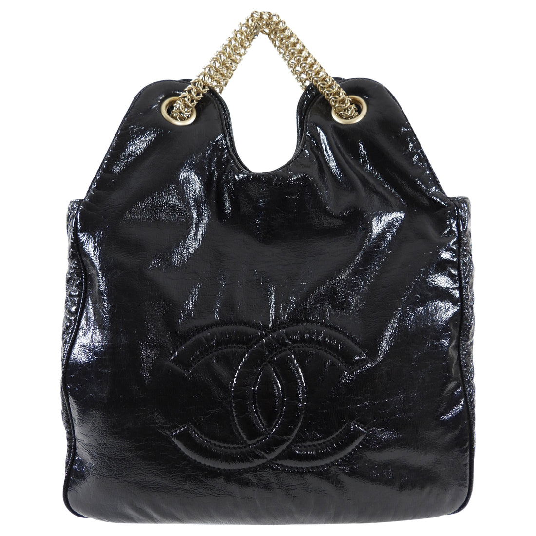 Chanel black patent leather coco Cabas tote AS IS – My Girlfriend's  Wardrobe LLC