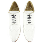 Chanel 17A White Patent Lace up Heels - 41 / 40