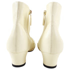 Chanel Two-Tone Ivory / Black Pearl Cap Toe Ankle Boot - 37