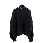 Chanel 14B Black Cashmere Cardigan with Pearl Buttons - FR38