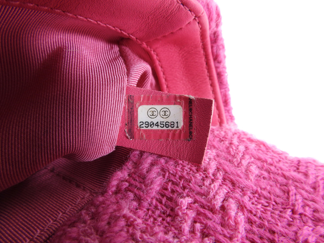 CHANEL Tweed Quilted Flap Chain Waist Bag Pink 1140023