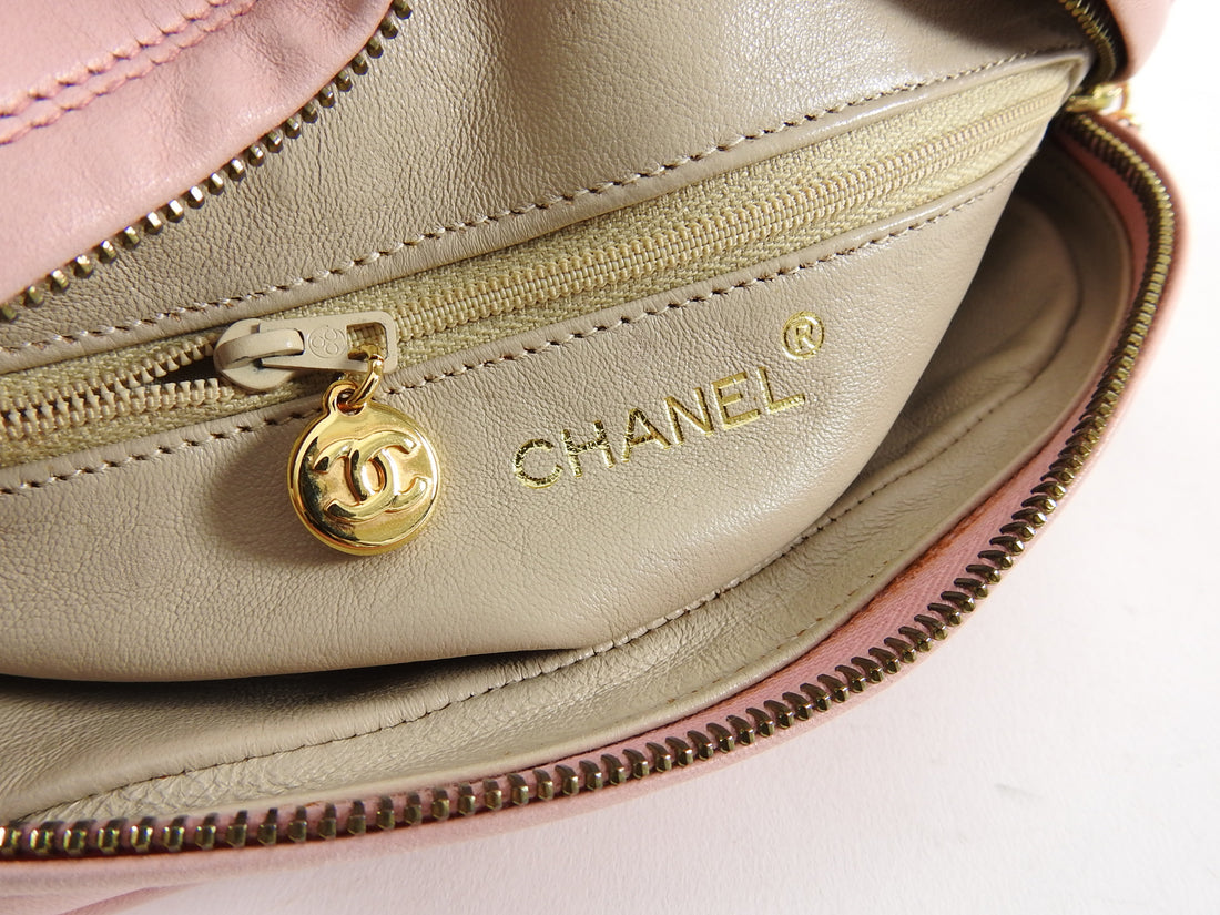 Chanel Vintage 1994 Light Pink Lambskin CC Camera Bag