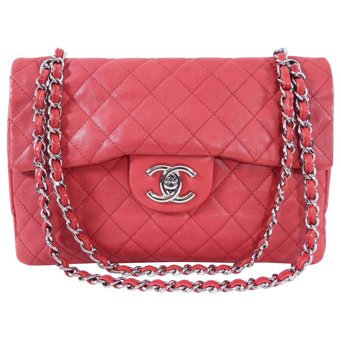 Chanel Hot Pink Quilted Maxi Single Flap Bag