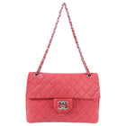 Chanel Hot Pink Quilted Maxi Single Flap Bag
