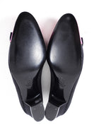 Chanel 87A Black and Pink Satin Pumps - 37.5