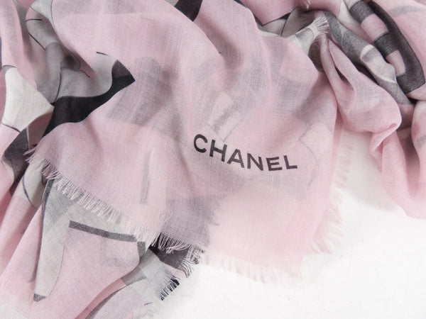 Silk scarf Chanel Pink in Silk - 25632763