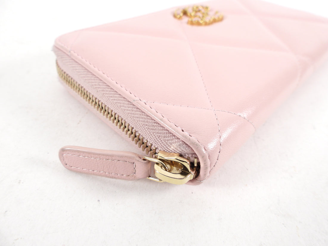 Chanel zipper wallet caviat leather Pink ref.1004341 - Joli Closet