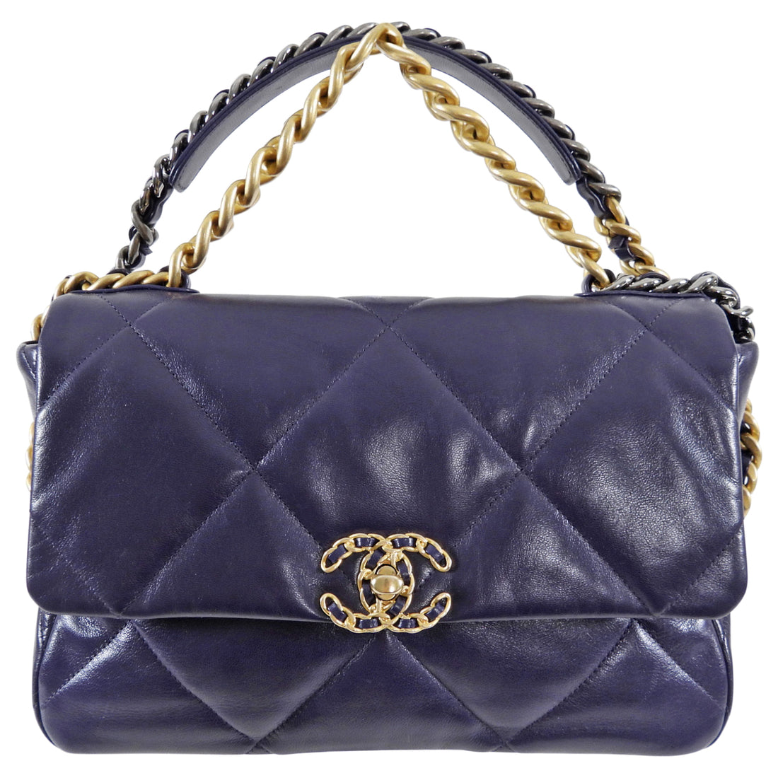 Fashion Concierge Vip Chanel, PF20 Blue Shearling Large Chanel 19 Flap Bag