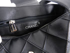 Chanel Cosmos Black Calf Leather Quilted Shoulder Bag