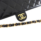 Chanel Vintage 1991 Black Lambskin Leather Quilt Flap Bag