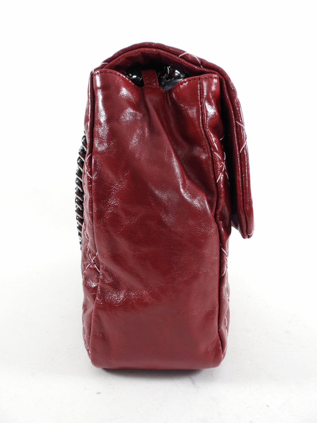 Chanel Dark Red Maxi Stitch Flap Bag – I MISS YOU VINTAGE