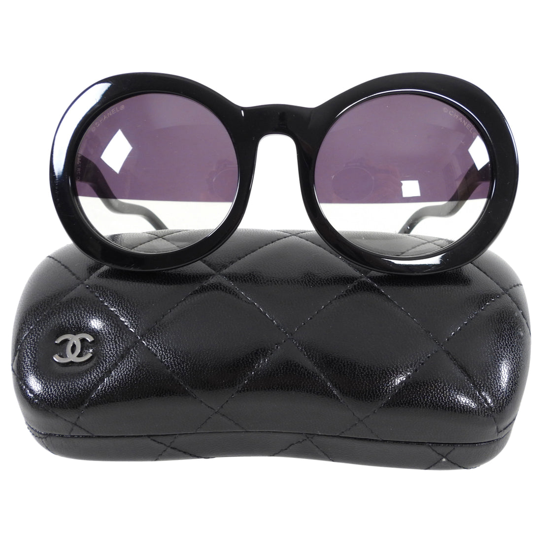 Chanel Spring 2007 Half Tint Lens Round Sunglasses