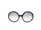 Chanel Black Round Sunglasses with Quilt arms 5120