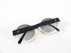 Chanel Black Round Sunglasses with Quilt arms