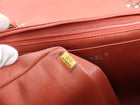 Chanel Coral / Rouge Jumbo Caviar Classic Single Flap Bag SHW
