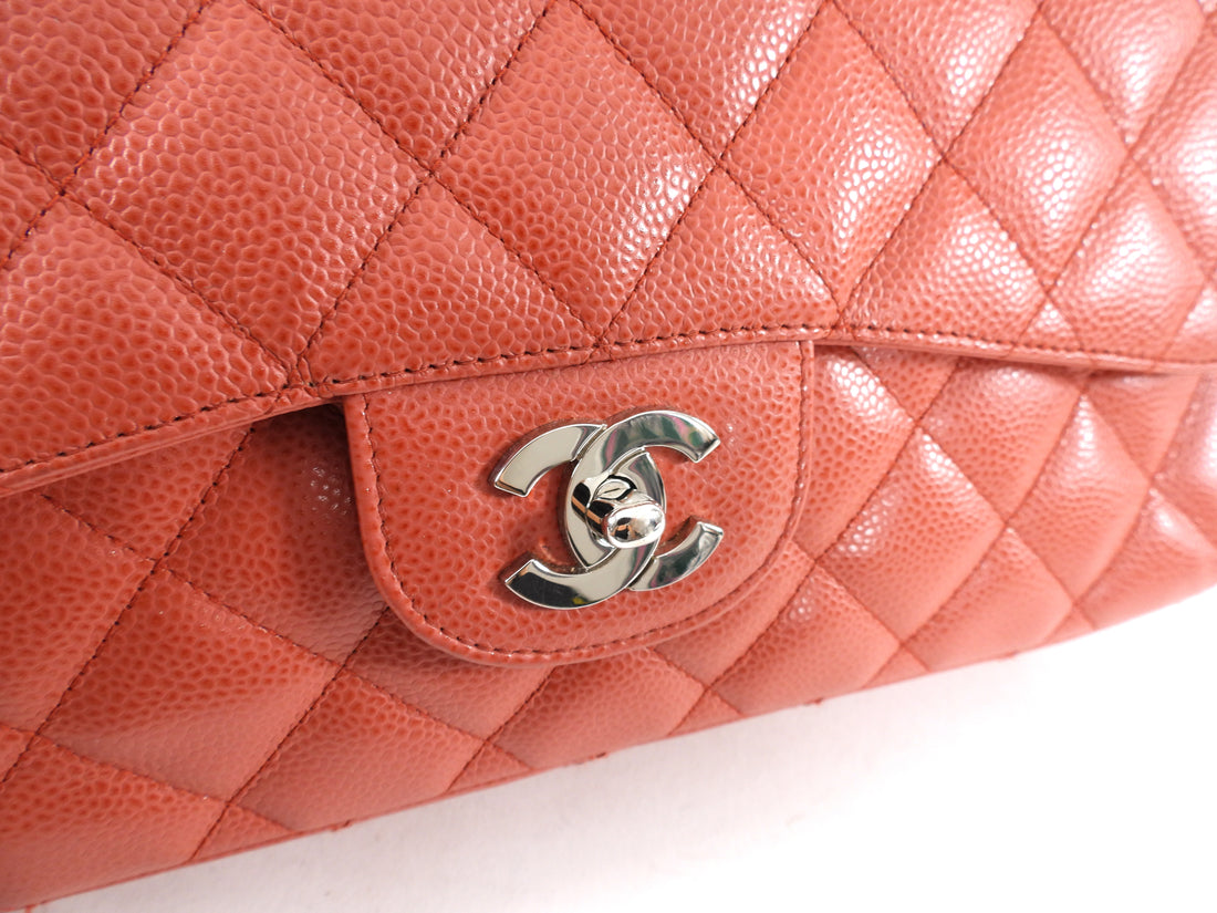 Chanel Chanel Coco Mark Logo Mini Boston Handbag With Caviar Skin Seal No.  8 A20996