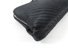 Chanel Black Satin CC Clasp Evening Clutch Bag