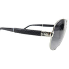 Chanel 4195 Silver Aviator Sunglasses in case 