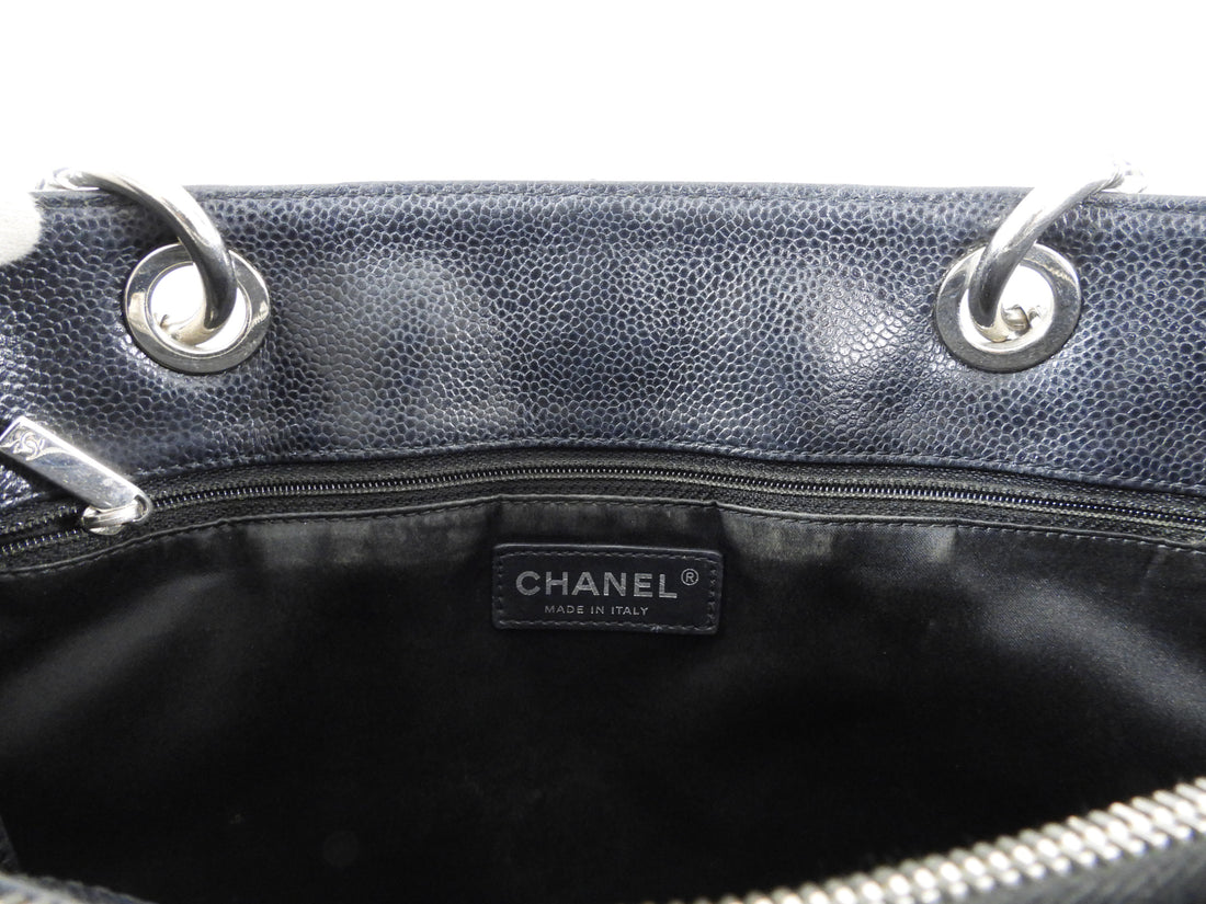 Chanel Black Caviar Leather Grand Shopping Tote GST SHW