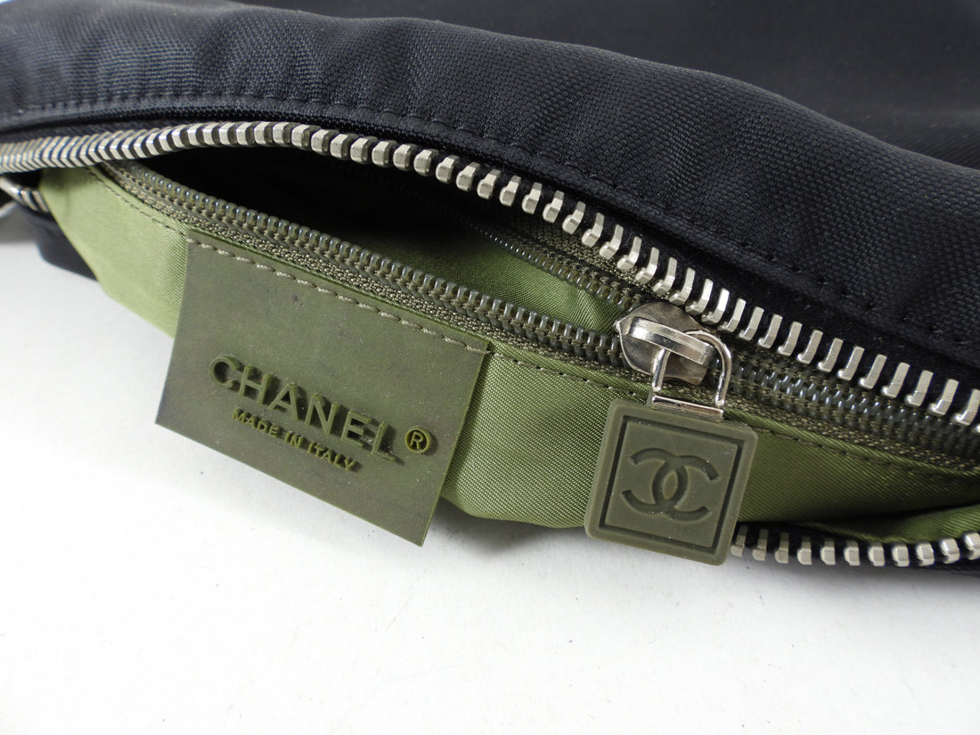 Chanel XL Black Sports Logo CC Messenger Crossbody Bag ref.577263