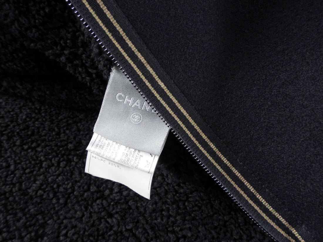 Chanel Sport 05A Wool Fleece Bomber Jacket - FR38