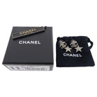 Chanel 08P Silver Crystal CC Star Drop Earrings