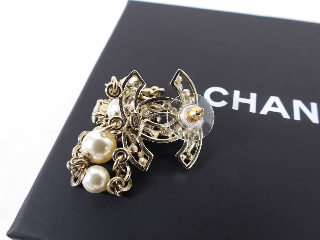 Chanel fringe clearance earrings