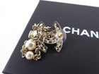 Chanel 20B Light Gold Crystal CC Strass Fringe Earrings