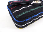 Chanel 22S Jersey Logo Mini Stripe Classic Flap Bag