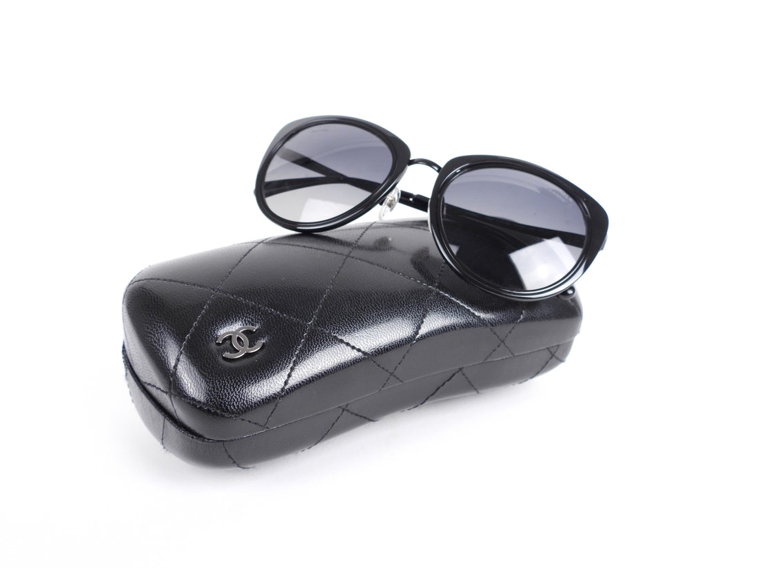 Chanel Cat Eye Polarized Black Wire Sunglasses – I MISS YOU VINTAGE