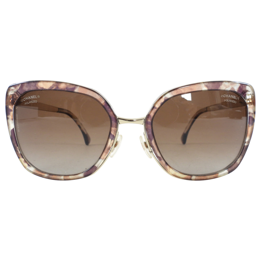 Chanel Brown and Light Gold Sunglasses