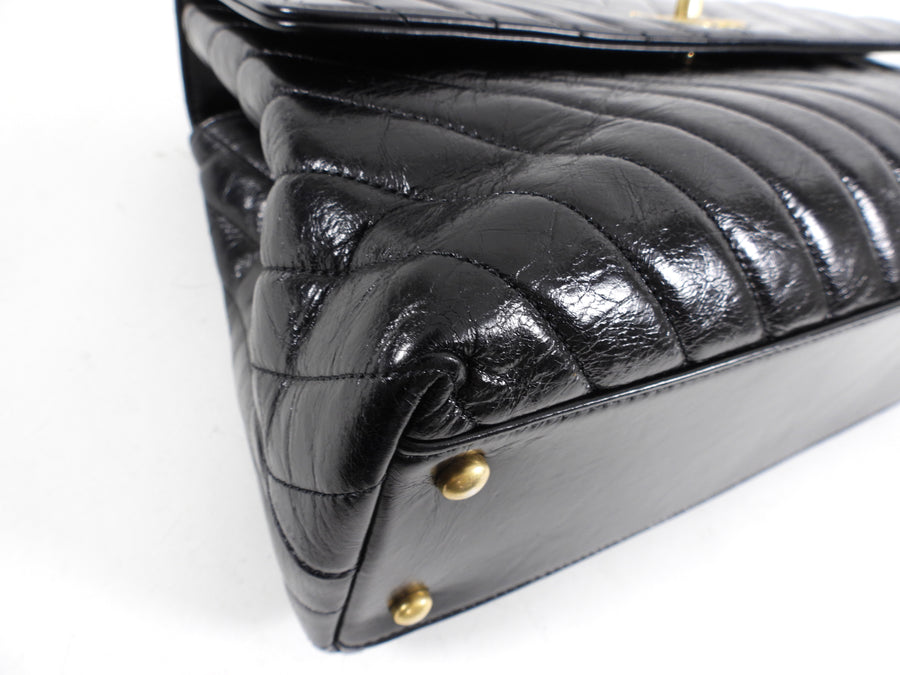 Coco handle faux fur handbag Chanel Black in Faux fur - 29600115