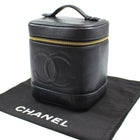 Chanel Vintage 1994 Caviar Leather CC Logo Vanity Travel Case Bag