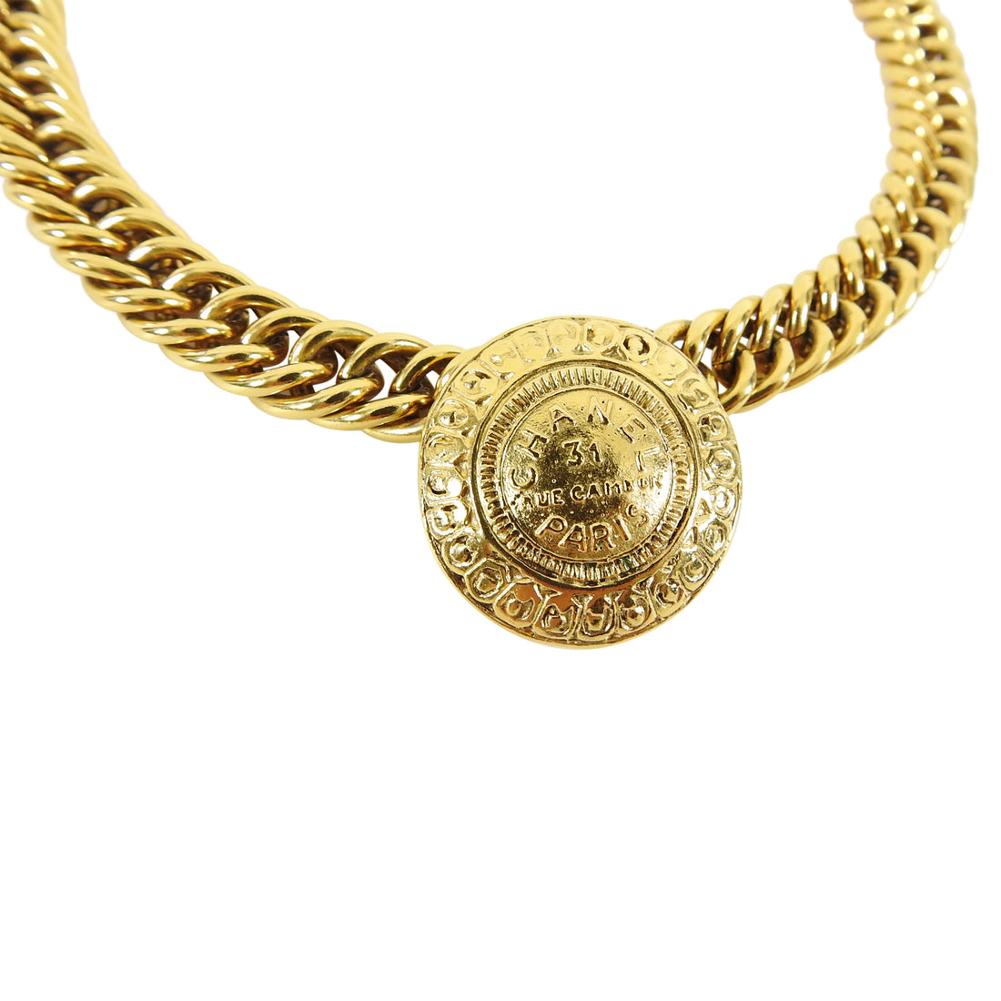 Chanel Coin 31 Rue Cambon Vintage Gilding Lady's Necklace