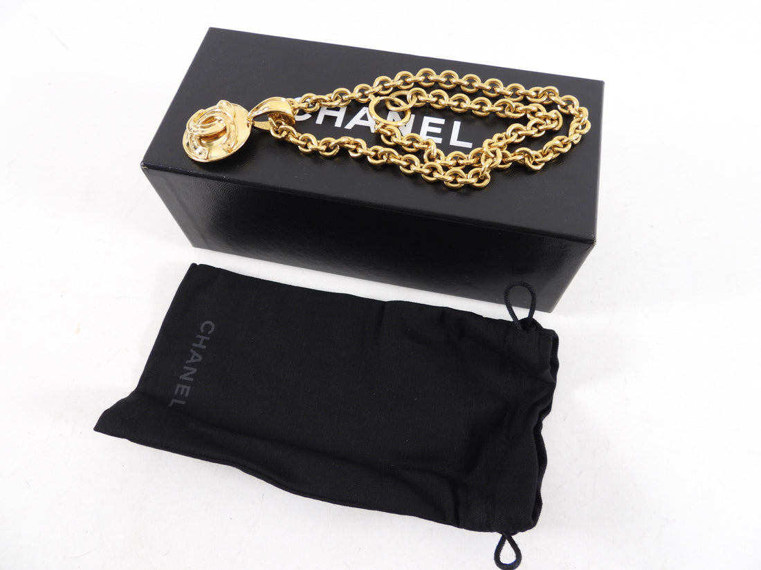 Chanel Vintage 1994 CC Medallion Chain Necklace