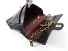 Chanel Vintage 1989 Black Lambskin Square Double Classic Flap Bag