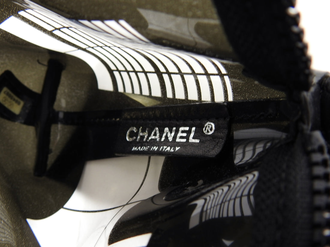 Chanel Vintage Spring 2003 Clear Vinyl Coco No 5 Chain Strap Bag