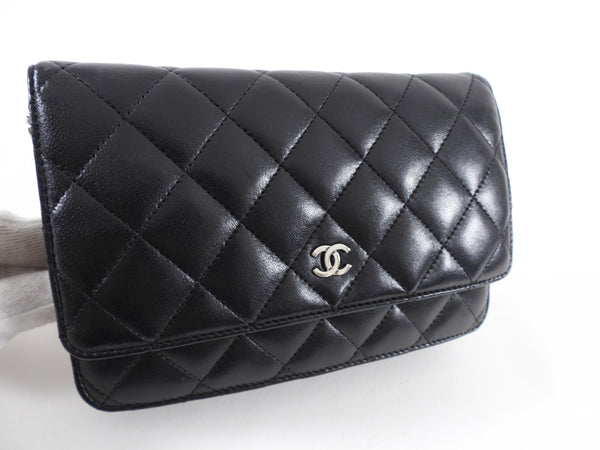 Chanel Black Lambskin Classic Wallet on Chain SHW – I MISS YOU VINTAGE