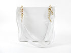 Chanel Vintage 1994 White Caviar Large CC Shoulder Tote Bag