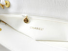 Chanel Vintage 1994 White Caviar Large CC Shoulder Tote Bag