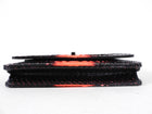 Chanel So Black and Neon Orange Python Wallet on Chain WOC