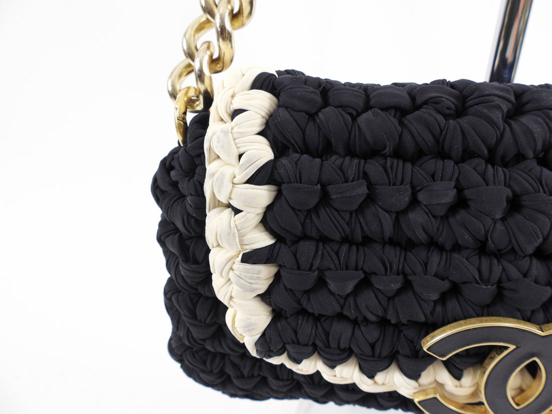 Chanel crochet flap on sale bag