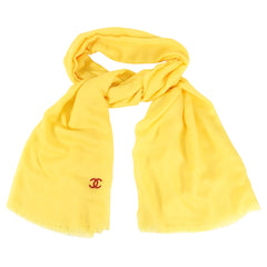 Silk scarf Chanel Yellow in Silk - 29321931