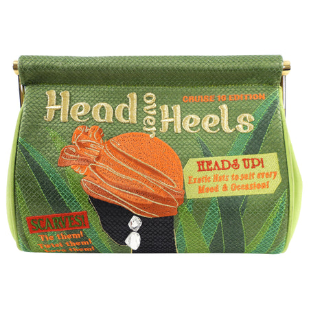 Charlotte Olympia Green Novelty Clutch - Head Over Heels