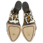 Charlotte Olympia Leopard Canvas and Wood Dolly Platform Heels - 37
