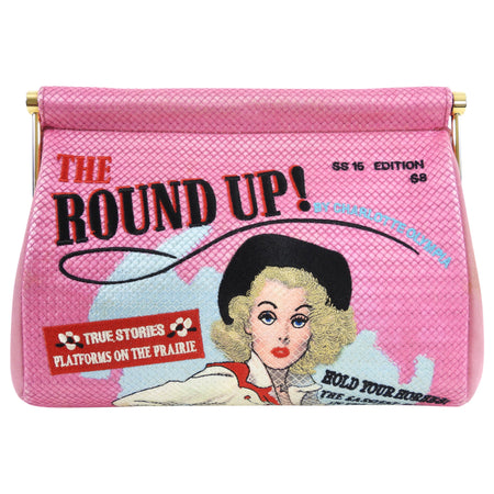 Charlotte Olympia Pink Novelty Clutch - Round Up Maggie