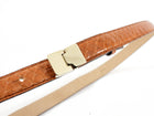 Chloe Vintage Tan Brown Snakeskin Thin Belt - 28-31”