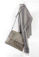 Chloe Faye Medium Shoulder Bag in Light Taupe