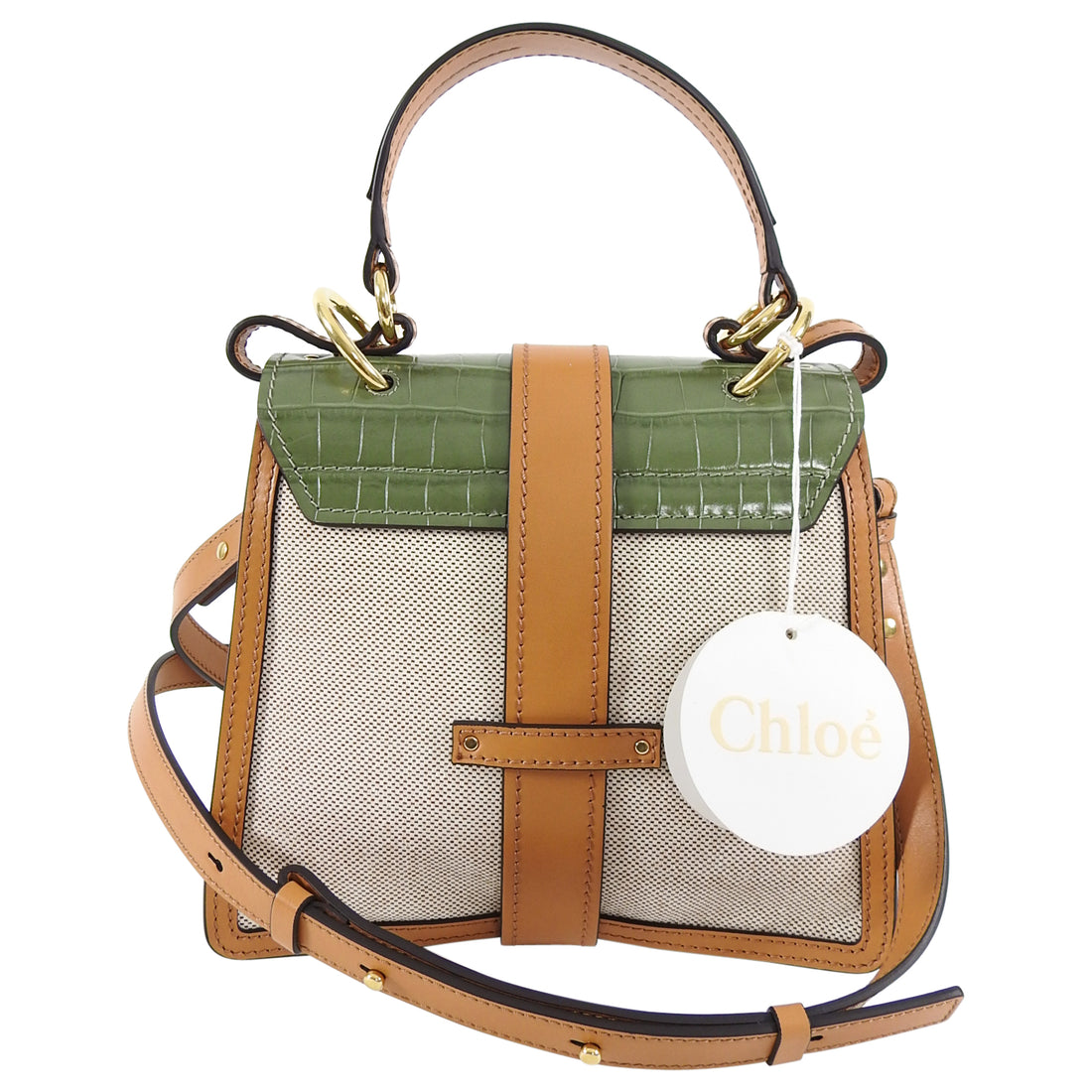 Chloe Aby Small Canvas and Misty Green Day Bag